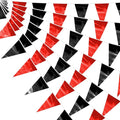 32.8FT Red Black Glitter Triangle Pennant Banner Flag Metallic Bunting Outdoor Garland for Christmas Graduation Bachelorette Anniversary Engagement Wedding Anniversary Casino Party Decorations Decor