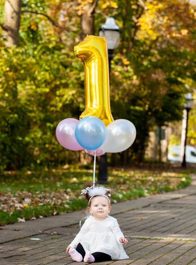 Gold Number 24 Balloon 40 inch, 24 Number Balloons, 24th Gold Birthday Decorations, 24 Year Old Women Men Golden Party Supplies