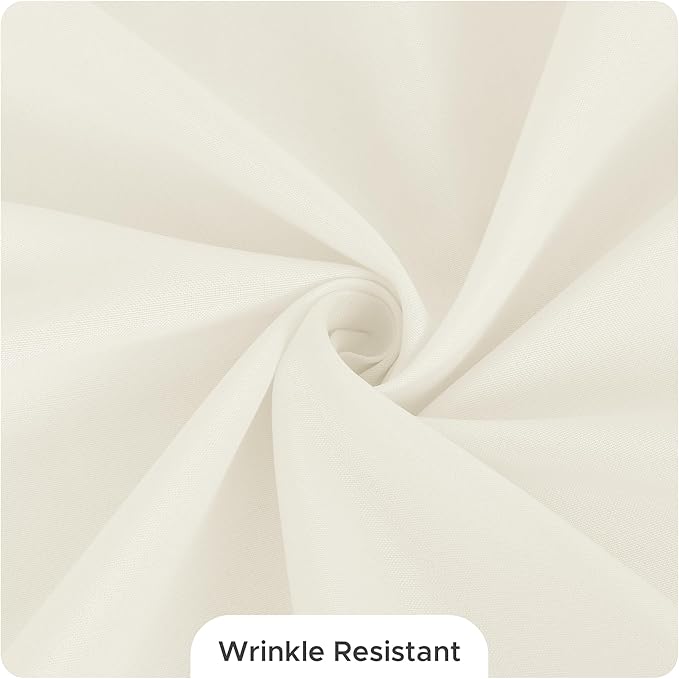 Fitable 8 Pack Rectangle Tablecloths: Stain Resistant Wrinkle Free Circle Table Clothes, Washable Reusable Polyester Table Covers for Wedding Party Birthday Banquet Reception(Ivory, 60x102 Inch)