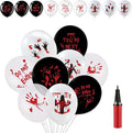Leesoot 72pcs 12inch Scary Latex Balloons, Eye Blood Splatter Horror Balloon for Halloween Birthday Bloody Party Spooky Party Terror Decoration Vampire Haunted House Party Supplies With Tools