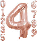 40 Inch Large Rose Gold Number Celebration and Decoration Balloon for Birthday Parties, Graduations, Anniversaries, Weddings, Photo Shoots, Special Events (Rose Gold Number 4)