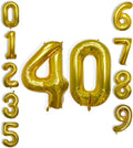 40 Inch Large Gold Number Celebration and Decoration Balloon for Birthday Parties, Graduations, Anniversaries, Weddings, Photo Shoots, Special Events - Helium Foil Mylar (Gold Number 40)