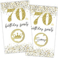 REWIDPARTY White Gold 70th Birthday Party Scratch Off Game Cards（32 PCS）Happy 70th Birthday Party Scratch Cards Cheers to 70 Years Party Supplies Activity for Birthday Raffle Tickets Kids Adults
