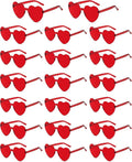 20 Pairs Heart Shaped Sunglasses for Women Colorful Glasses Fun Trendy Transparent Heart Sunglasses Party Favor
