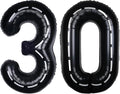 Race Car 40Inch Black 30 Balloon Number Large Helium Race Track 0-9 Giant Digital 30th Foil Mylar Big Party Number Balloons for Boy Birthday Car Theme Party Anniversary Graduation Decorations