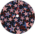 Patriotics American Flag Stars and Stripes Veterans Day Christmas Tree Skirt 4th of July Decorations Christmas Tree Ornaments Holiday Party Indoor Outdoor 48"