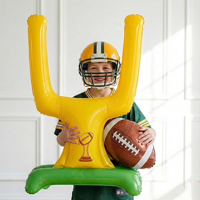 Football Party Decorations & with Football Goalpost Game Day Letter Banner Foil Balloons for Kids Adults Sports Theme Birthday Major Touch Down Tailgating Supplies Season Celebration Supplies