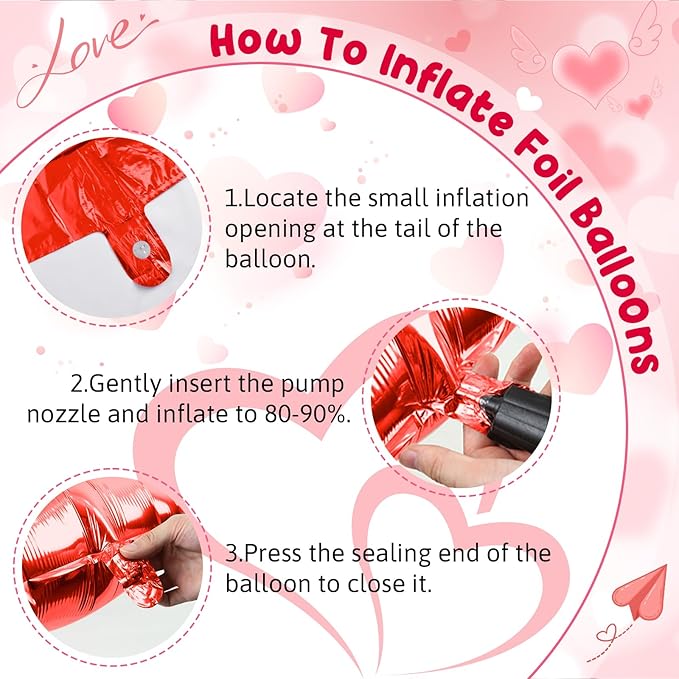Galentines Day Balloons Banner, 16 Inch Rose Gold Galentines Gang Letters Balloons Decorations 18 Inch Red Heart Foil Mylar Balloon for Women Girls Ladies Galentine's Valentines Day Party Decoration