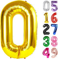 Gold Number 0 Balloon 40 Inch, 0 Balloon Number for 10th 20th 30th 40th 50th 60th Birthday Decorations, Gold Party Supplies
