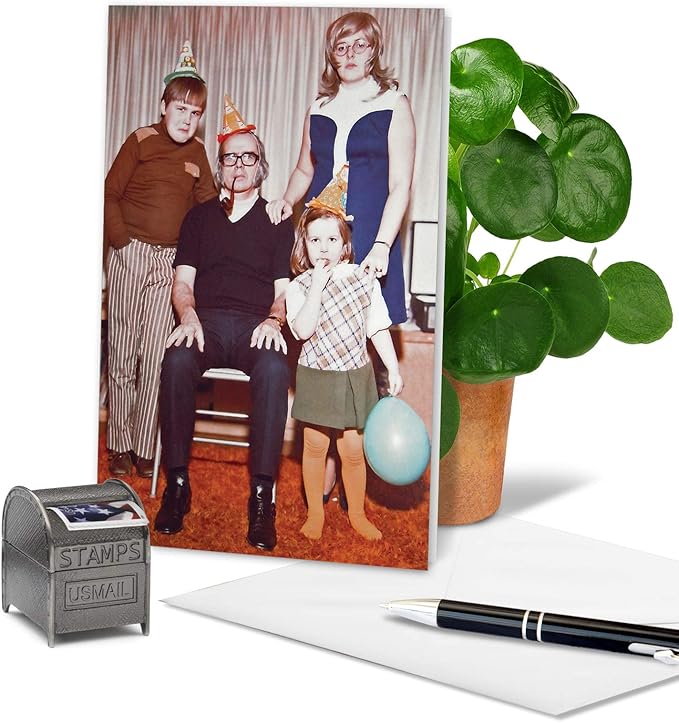 NobleWorks - 1 Happy Birthday Card with Envelope - Funny Photos, Birthday Humor Notecard - Family Party C6417BDG-US