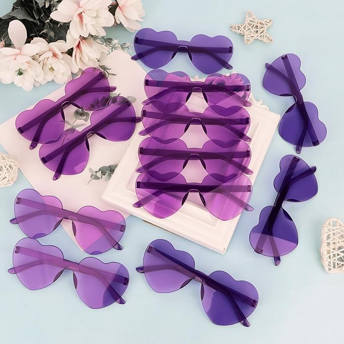 Heart Sunglasses 12/18/24 Pcs Heart Shaped Glasses for Women Cute Funny Party Glasses Party Favors Accessories