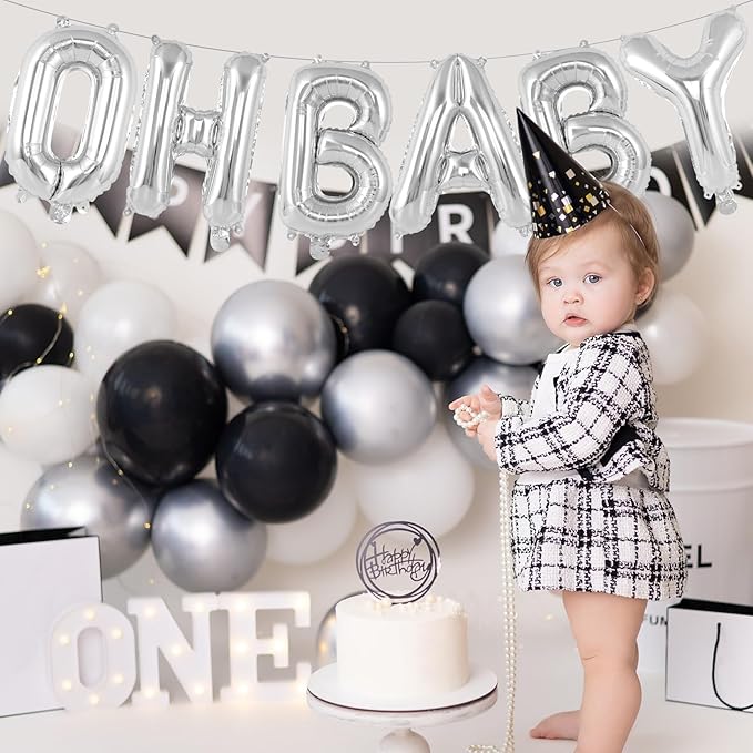 26 Pcs Silver Letter Balloons,16 Inch Foil Alphabet Letter Balloons,Letter A-Z Balloon Banner Custom Phrase Balloon for Birthday Party Wedding Anniversary Decoration (Silver 26pcs)