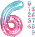 Number 6 Balloon 40 Inch, 6 7 Six Seven Birthday Decorations, 6th Birthday Balloon for Boy Girl, Pink Purple Blue 16 60 61 65 Balloons Party Wedding Events Decorations