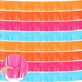 Taiyin 12 Pack 120 Feet Yellow, Orange, Pink, Blue Fringe Garland Tissue Paper Fringe Tassel Party Garland Wall Hanging Banner Backdrop Streamers for Wedding Birthday Autumn Thanksgiving