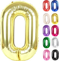 Champagne Gold Number 0 Balloon 40 Inch, White Gold 0 Balloon Numberfor 10th 20th 30th 40th 50th 60th Birthday Decorations, Light Gold Party Supplies for Men Women