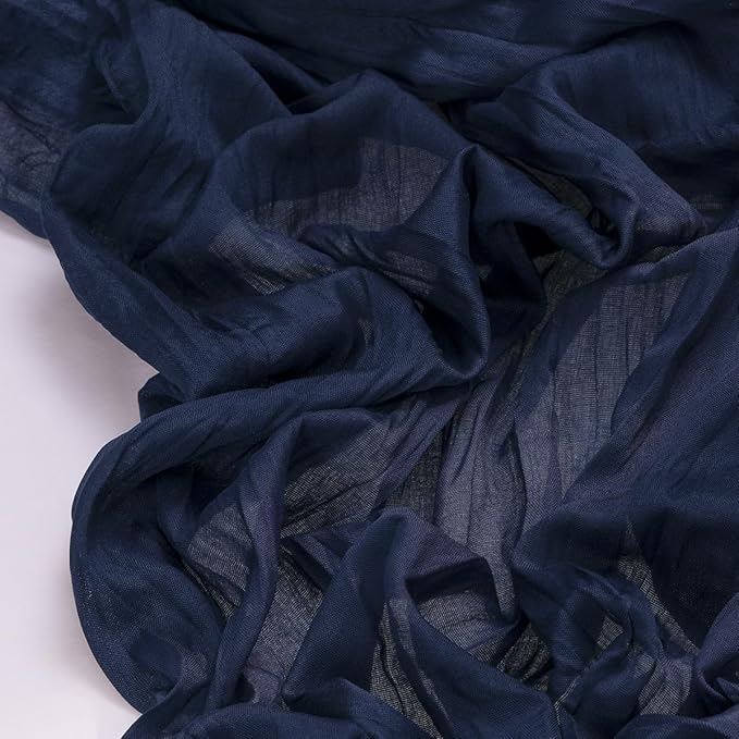 Socomi 6pcs Navy Blue Easter Spring Cheesecloth Table Runner Boho Rustic Gauze 120 inch 10FT Cheese Cloth Runner for Wedding Party Baby Shower Birthday Home Decor Holiday Decorations