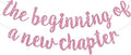 BEISHIDA The Beginning of A New Chapter Banner, Farewell party Decoration,Graduation Sign 2026 Banner,Happy retirement Supplies,Going away party Sign Garland,Graduation banner Glitter Pink