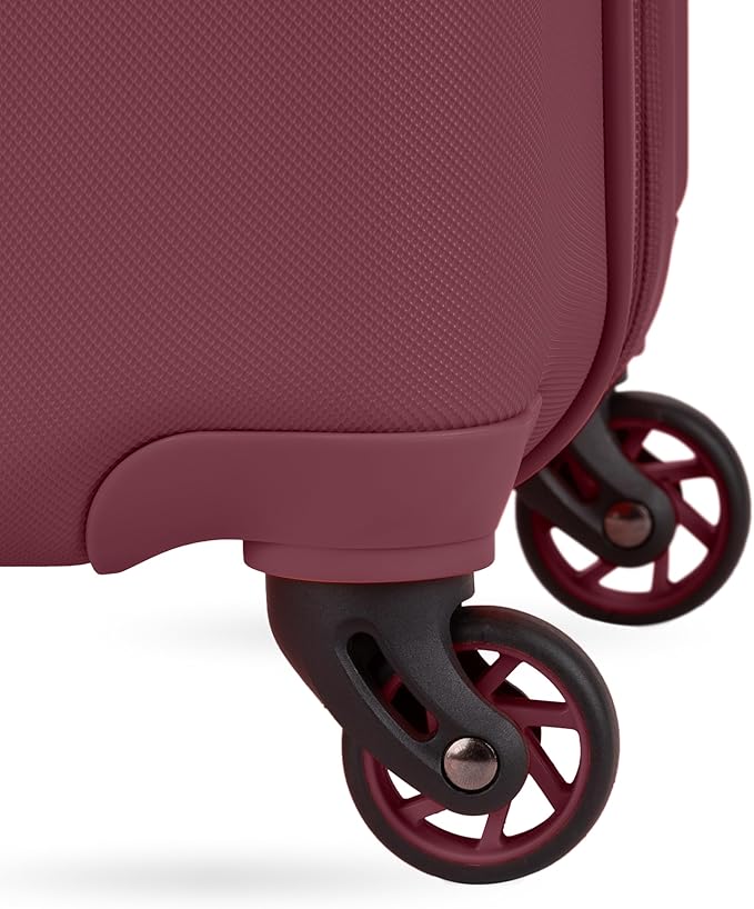 SwissGear 7366 Signature Hardside Expandable Luggage with Spinner Wheels, TSA Lock, Cup-Holder, Merlot, 2-Piece Set (19/27)
