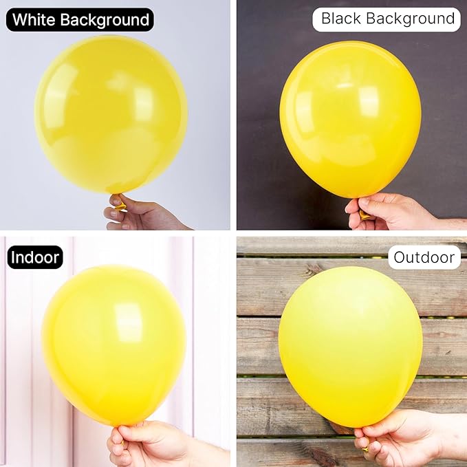 PartyWoo Yellow Balloons 50pcs 12 Inch Latex Helium Balloon for Birthday Baby Shower Graduation Sunflower Anniversary Engagement Bee Hawaiian Beach Lemon Theme Party Decorations Yellow-Y55