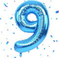 40 inch Blue Number Balloon Giant Foil Helium Balloons Blue Number 9 Balloon for 9th Birthday Party Decorations