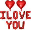 Red Heart Shaped Balloons Red I LOVE YOU Valentine Balloons for Valentines Day Bridal Shower Wedding Party Decorations