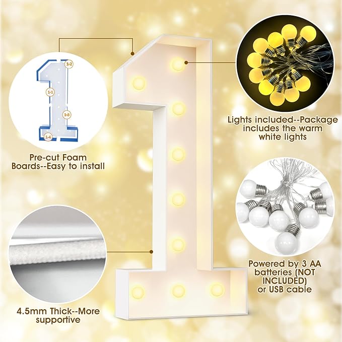 Ledido 4FT Marquee Light Up Letters W, Easy to Assemble Marquee Letters 4 Feet Tall for Indoor & Outdoor Events, Large Lighted Letter for Birthday Graduation Baby Shower Anniversary Party Decorations