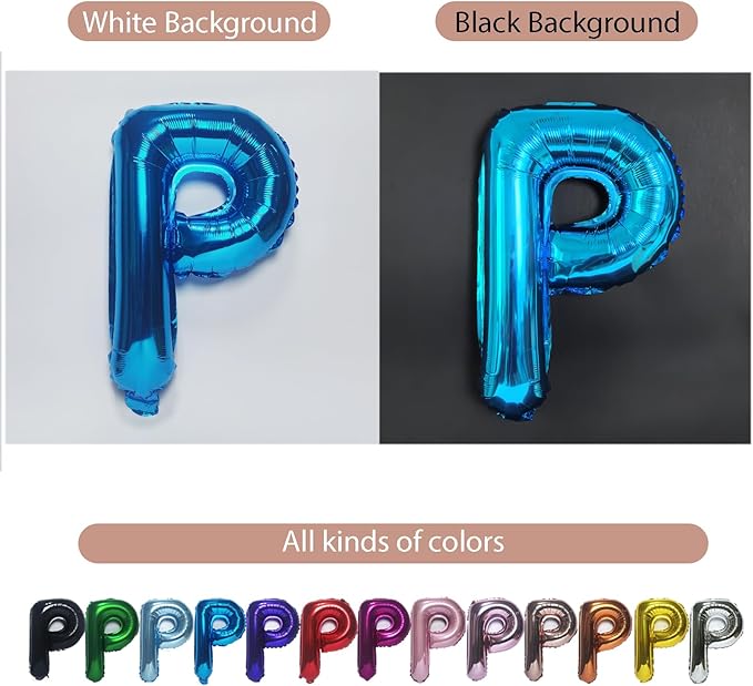 52 pcs Peacock Blue Foil Letter Balloons with Air Pump, 16 Inch 2 A-Z Sets - Mylar Alphabet Balloon Kit for Birthday Banner & Party Decorations