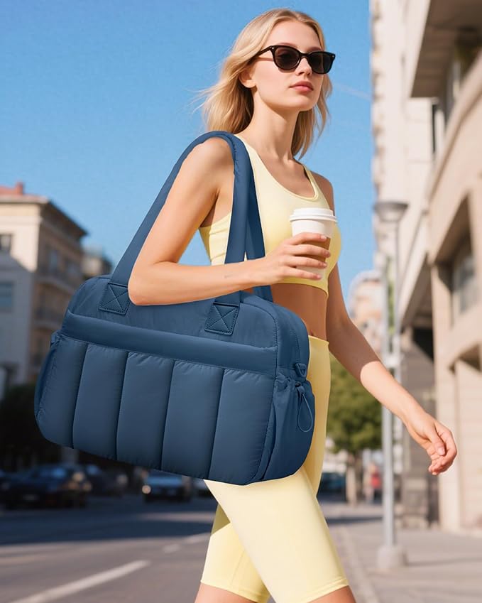 oscaurt Gym Bag for Women Lightweight Duffle Bag for Travel with Toiletry Pouch Water Resistant Carry On Weekender Overnight Duffel