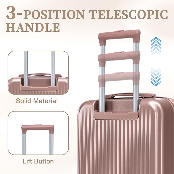 20/14 Inch Hardside Luggage, Lightweight Suitcases with Spinner Wheels