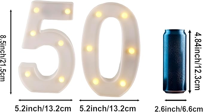 50th Birthday Decorations Woman Man,Marquee Numbers for 50th Wedding Anniversary Decorations,Light Up Numbers 50 Sign for Party Backdrop Wall Decor,50 Birthday Centerpieces Table Decoration