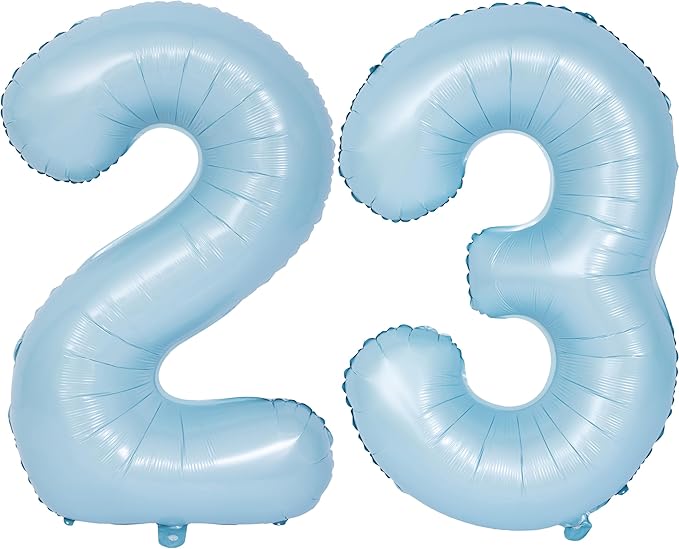 40 In Matte Blue Number Balloons Helium Foil Mylar Balloon Birthday Party banquet Decoration Digital 23