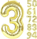 Champagne Gold 3 Balloon, Number Balloons 40 Inch, Light Gold 3rd Birthday Decorations for Kids Girls Women Party Supplies for Party Decorations, Number 3 Balloon