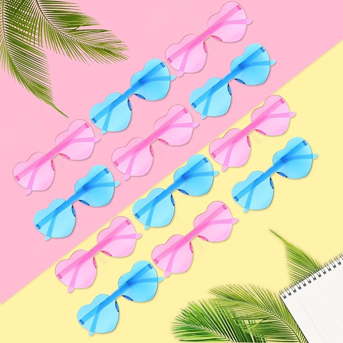 Heart Sunglasses 12/18/24 Pcs Heart Shaped Glasses for Women Cute Funny Party Glasses Party Favors Accessories