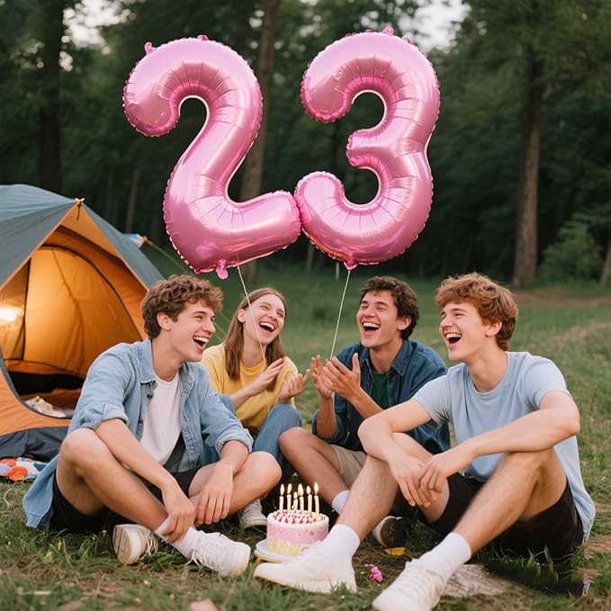 Pink Number 3 Birthday 40 Inch Balloons for Girls,Mylar 3 Balloon Number, Big Foil 3 & 1 Helium Number 13 31 Balloon for Women Birthday Party Decorations Anniversary Decor Supplies