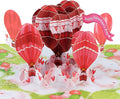 FaCraft Valentines Day Card - 3D Hot Air Balloon Happy Pop Up Valentines Cards with Envelope, Balentines Day Gift for Him Her Wife Husband Boyfriend Adults