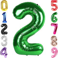 40 Inch Dark Green Number 2 Balloon, Giant 2 Number Balloons for 2nd Birthday Decorations, Party Supplies for Baby Boy Girl, Dark Green Party Decor