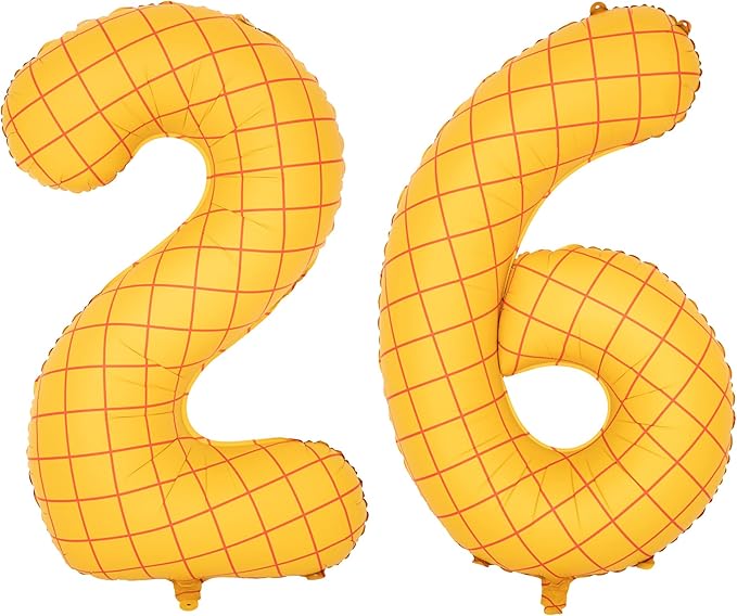 40-Inch Large Number Balloon Toy Inspired Story Matte Yellow Birthday Balloon Western Rodeo Party Supplies Boy Girl Story Anniversary Kids Birthday Party Cowboy Farm Themed Baby Welcome Decorations