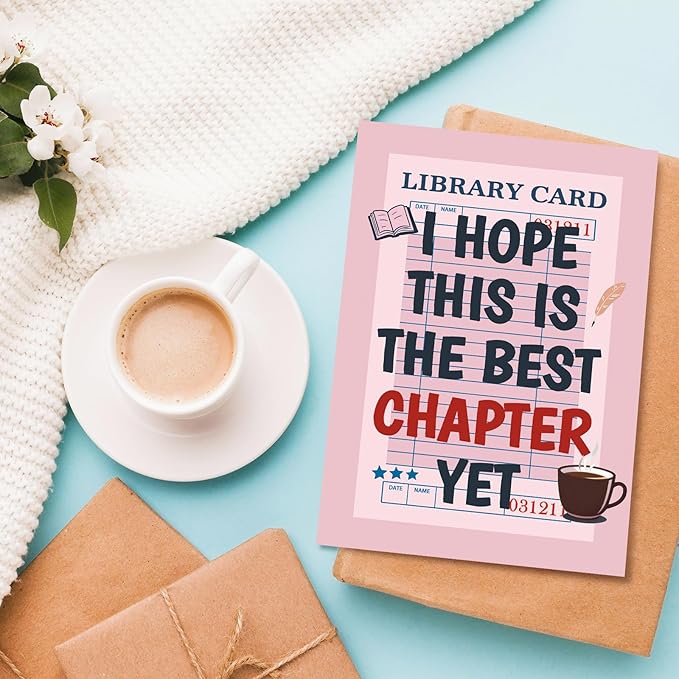 Funny New Chapter Card for Him Her, Hilarious Good Luck Card, Inspirational Congratulations Cards Gift for New Beginning, I Hope This Is The Best Chapter Yet