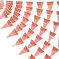 32.8FT Rose Gold Glitter Triangle Pennant Banner Flag Metallic Bunting Outdoor Garland for Christmas Wedding Birthday Anniversary Bridal Shower Engagement Graduation Party Decorations Decor