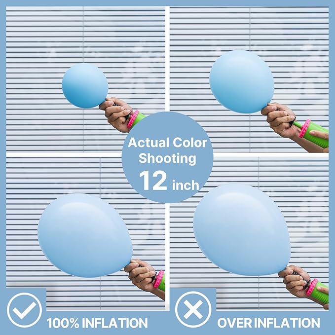 PartyWoo Light Blue Balloons 140 pcs Different Sizes of 18 12 10 5 Inch Baby Pastel Sky Blue Balloon Arch Kit Garland for Graduation Baby Shower Gender Reveal Birthday Party Decorations Blue-Y4
