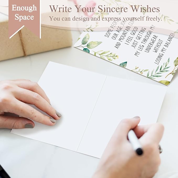 Humorous Getting Older Birthday Card, Funny Aging Birthday Card for Friend Family Coworker, Just Because Cards for Men Women