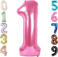 Number Balloons 1, 40 Inch One Balloons for 1st Birthday Girl Boy 1 11 21 Party Decorations Baby Shower Photo Shoot, Pink 1 Balloon