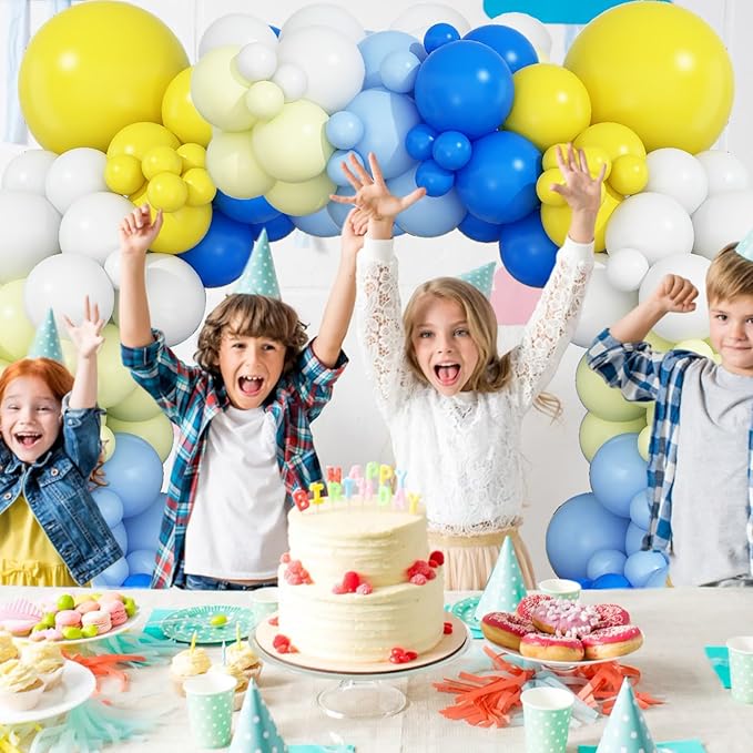 Blue and Yellow Balloon Arch Kit, Pastel Yellow Blue Lemon Balloon Garland, Lemon Birthday Decorations for Birthday Baby Shower Bridal Party