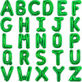 TONIFUL 52 Pieces 16 Inch Green Letter A-Z Balloons,Custom Phrase Mylar Foil Alphabet Letter DIY Personalized Phrase Banner for Birthday Anniversary Celebration Graduation Party Supplies Decoration