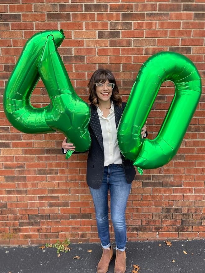 Green Number 30 Balloon 40 inch, 30 Number Balloons, 30th Green Birthday Decorations, 30 Year Old Women Men Party Supplies, St. Patrick's Day Games Theme Birthday Decorations