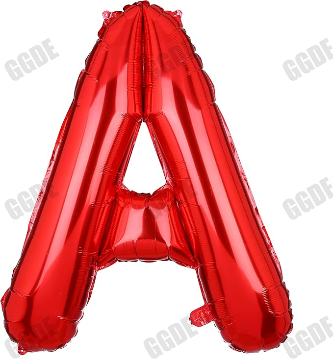 40 Inch Big Red Letter Balloons Foil Mylar Wedding Bachelorette Wedding Birthday Bridal Shower Anniversary Celebration Graduation Party Decoration Alphabet A (A-Z)