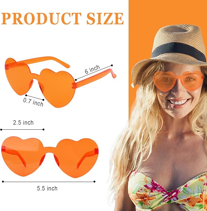 Heart Sunglasses 12/18/24 Pcs Heart Shaped Glasses for Women Cute Funny Party Glasses Party Favors Accessories