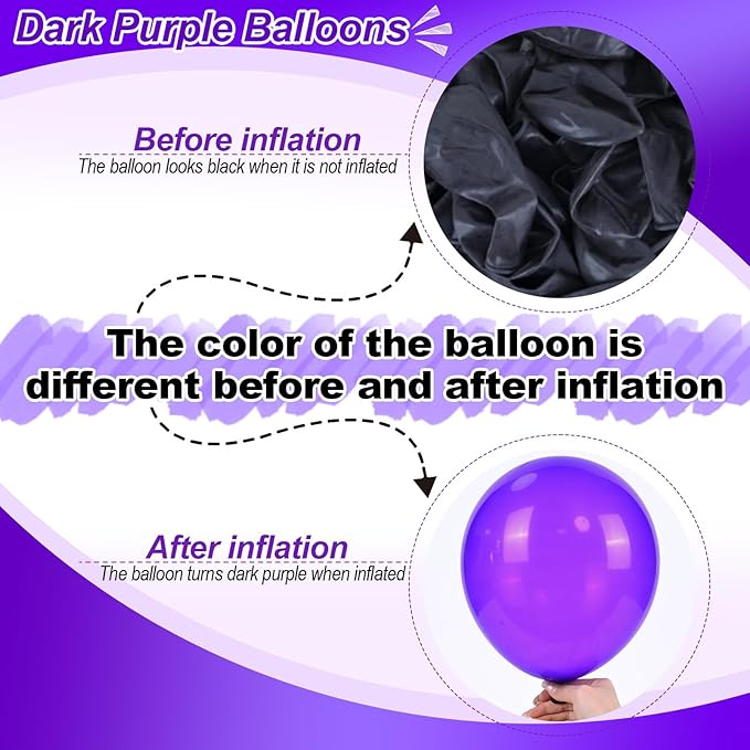 Purple Blue Black Green Balloon Garland Kit Video Game Party Balloons Arch with Metallic Purple Latex Helium Balloon for Boys Night Birthday Baby Shower Party Decorations Supplies