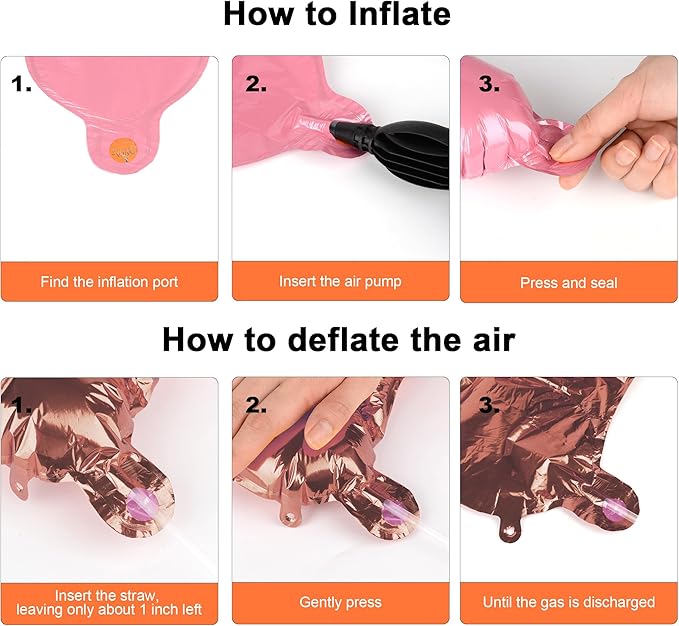 52 pcs Rose Gold Foil Letter Balloons with Air Pump, 16 Inch 2 A-Z Sets - Mylar Alphabet Balloon Kit for Birthday Banner & Party Decorations