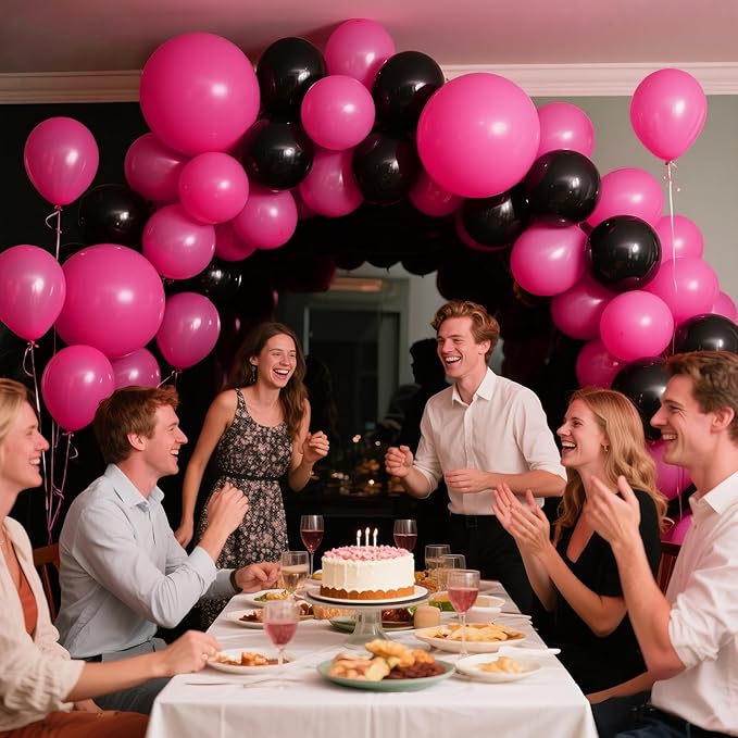 KAWKALSH Hot Pink Balloon Arch Kit 111Pcs 18 12 5 Inch Latex Party Balloons Garland for Birthday Baby Shower Wedding Engagement Anniversary Christmas Party Decorations